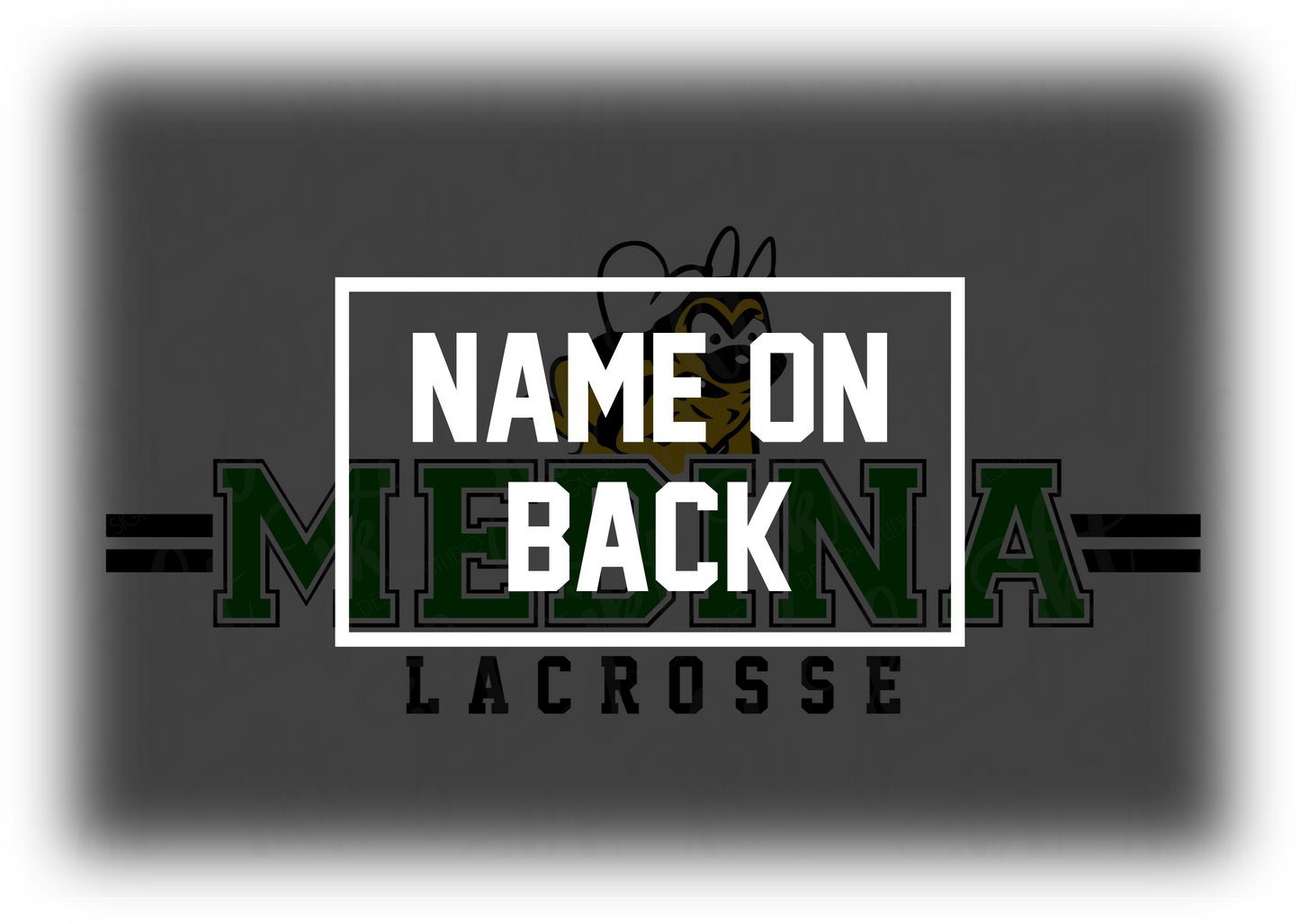 Lacrosse - Design 1 - WITH NAME ON BACK