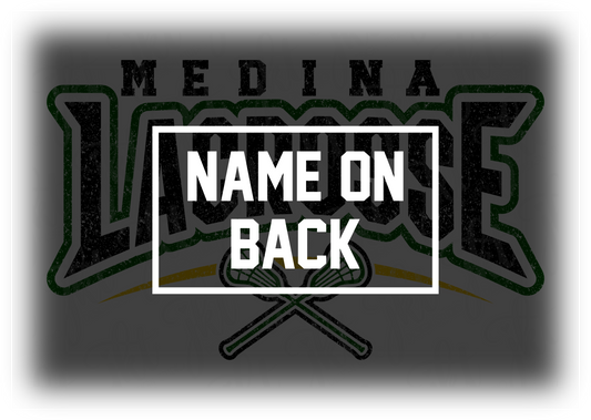 Lacrosse - Design 2 - Distressed - WITH NAME ON BACK