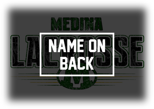 Lacrosse - Design 4 - Distressed - WITH NAME ON BACK